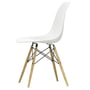 Vitra - Eames Plastic Side Chair DSW, Esche honigfarben / weiß (Filzgleiter weiß)