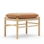 Carl Hansen - OW149F Colonial Fußhocker, Eiche geseift / Leder SIF 95