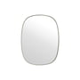 Muuto - Framed Mirror, klein, grau / Klarglas