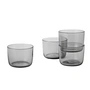 Muuto - Corky Trinkglas (4er-Set), low, grau