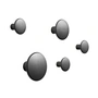 Muuto - Wandhaken "The Dots Metal" 5er Set, schwarz