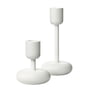 Iittala - Nappula Kerzenständer, 2er-Set, 107+183 mm, weiß