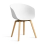 HAY - About A Chair AAC 22, Eiche lackiert / white 2.0 (Kunststoffgleiter)
