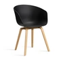 HAY - About A Chair AAC 22, Eiche lackiert / black 2.0 (Kunststoffgleiter)