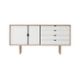 Andersen Furniture - S6 Sideboard, Eiche geseift / Fronten alpino (weiß)