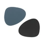 Lind DNA - Glas-Untersetzer Curve Double, Nupo dunkelblau / schwarz