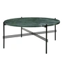 Gubi - TS Couchtisch Ø 80 cm, schwarz / Marmor grün