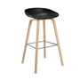 Hay - About A Stool AAS 32 H 75 cm, Eiche geseift / Edelstahl / black 2.0