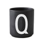 Design Letters - AJ Porzellan Becher Q, schwarz