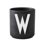 Design Letters - AJ Porzellan Becher W, schwarz