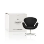 Fritz Hansen - Miniatur Schwan Sessel, schwarz