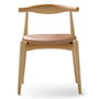 Carl Hansen - CH20 Elbow Chair, Eiche geseift / Leder (Thor 325)