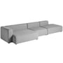 Hay - Mags Sofa 3-Sitzer, Kombination 5, Armlehne links / grau (Hallingdal 116)