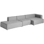 Hay - Mags Sofa 3-Sitzer, Kombination 5, Armlehne rechts / grau (Hallingdal 116) 