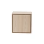 Muuto - Stacked System Regalmodul mit Tür, medium / Eiche