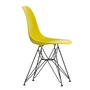 Vitra - Eames Plastic Side Chair DSR RE, basic dark / senf (Filzgleiter basic dark)