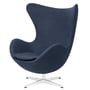 Fritz Hansen - Egg Chair, Aluminium gebürstet matt / Capture blau 6001