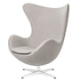 Fritz Hansen - Egg Chair, Aluminium gebürstet matt / Capture warmgrau hell 4101
