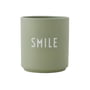 Design Letters - AJ Favourite Porzellan Becher, Smile / grün