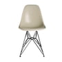 Vitra - Eames Fiberglass Side Chair DSR, basic dark / Eames parchment (Filzgleiter basic dark)