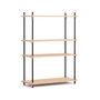 Moebe - Shelving System, Medium Single, Eiche geölt / schwarz