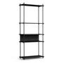 Moebe - Shelving System, Tall Single, Eiche schwarz gebeizt / schwarz
