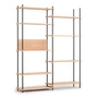 Moebe - Shelving System, Tall Double, Eiche geölt / schwarz