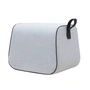 Softline - Nector Hocker, Filz Melange silber-grau (612) / Keder Filz Melange anthrazit (610)