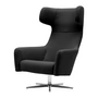 Softline - Havana Swivel Ohrensessel, Drehgestell Aluminium poliert / Filz Melange anthrazit (610)