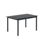 Muuto - Linear Steel Tisch, 140 x 75 cm, schwarz