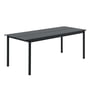 Muuto - Linear Steel Tisch, 200 x 80 cm, schwarz