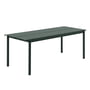 Muuto - Linear Steel Tisch, 200 x 80 cm, dunkelgrün