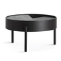 Woud - Arc Couchtisch Ø 66 cm H 38 cm, Esche schwarz lackiert