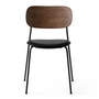 Audo - Co Dining Chair, schwarz / Leder schwarz / Eiche gebeizt