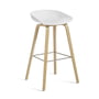 Hay - About A Stool AAS 32 H 75 cm, Eiche lackiert / Edelstahl / white 2.0