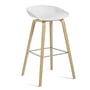 Hay - About A Stool AAS 32 H 85 cm, Eiche lackiert / Edelstahl / white 2.0