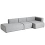 Hay - Mags Sofa 3-Sitzer, Kombination 4 / Armlehne rechts, grau (Hallingdal 130) (EU)