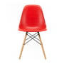 Vitra - Eames Fiberglass Side Chair DSW, Ahorn gelblich / Eames classic red (Filzgleiter weiß)