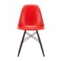 Vitra - Eames Fiberglass Side Chair DSW, Ahorn dunkel / Eames classic red (Filzgleiter basic dark)