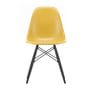 Vitra - Eames Fiberglass Side Chair DSW, Ahorn schwarz / Eames ochre light (Filzgleiter basic dark)