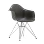 Vitra - Eames Fiberglass Armchair DAR, verchromt / Eames elephant hide grey (Filzgleiter basic dark)
