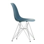 Vitra - Eames Plastic Side Chair DSR RE, verchromt / meerblau (Filzgleiter basic dark)