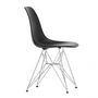 Vitra - Eames Plastic Side Chair DSR RE, verchromt / tiefschwarz (Filzgleiter basic dark)