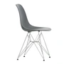 Vitra - Eames Plastic Side Chair DSR RE, verchromt / granitgrau (Filzgleiter basic dark)