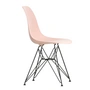 Vitra - Eames Plastic Side Chair DSR RE, basic dark / zartrosé (Filzgleiter basic dark)