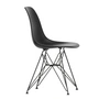 Vitra - Eames Plastic Side Chair DSR RE, basic dark / tiefschwarz (Filzgleiter basic dark)