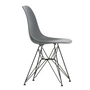 Vitra - Eames Plastic Side Chair DSR RE, basic dark / granitgrau (Filzgleiter basic dark)