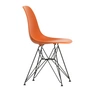 Vitra - Eames Plastic Side Chair DSR RE, basic dark / rostorange (Filzgleiter basic dark)