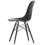 Vitra - Eames Plastic Side Chair DSW, Ahorn schwarz / tiefschwarz (Filzgleiter basic dark)