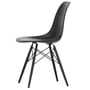 Vitra - Eames Plastic Side Chair DSW RE, Ahorn schwarz / tiefschwarz (Filzgleiter basic dark)